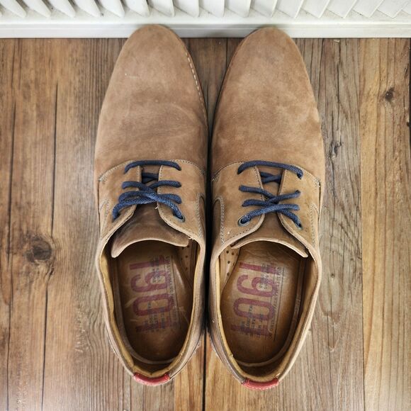 1901 Nordstrom M13316 Mens Sz 9 M Brown Suede Leather Oxfords Derby Shoes Brazil main image 7